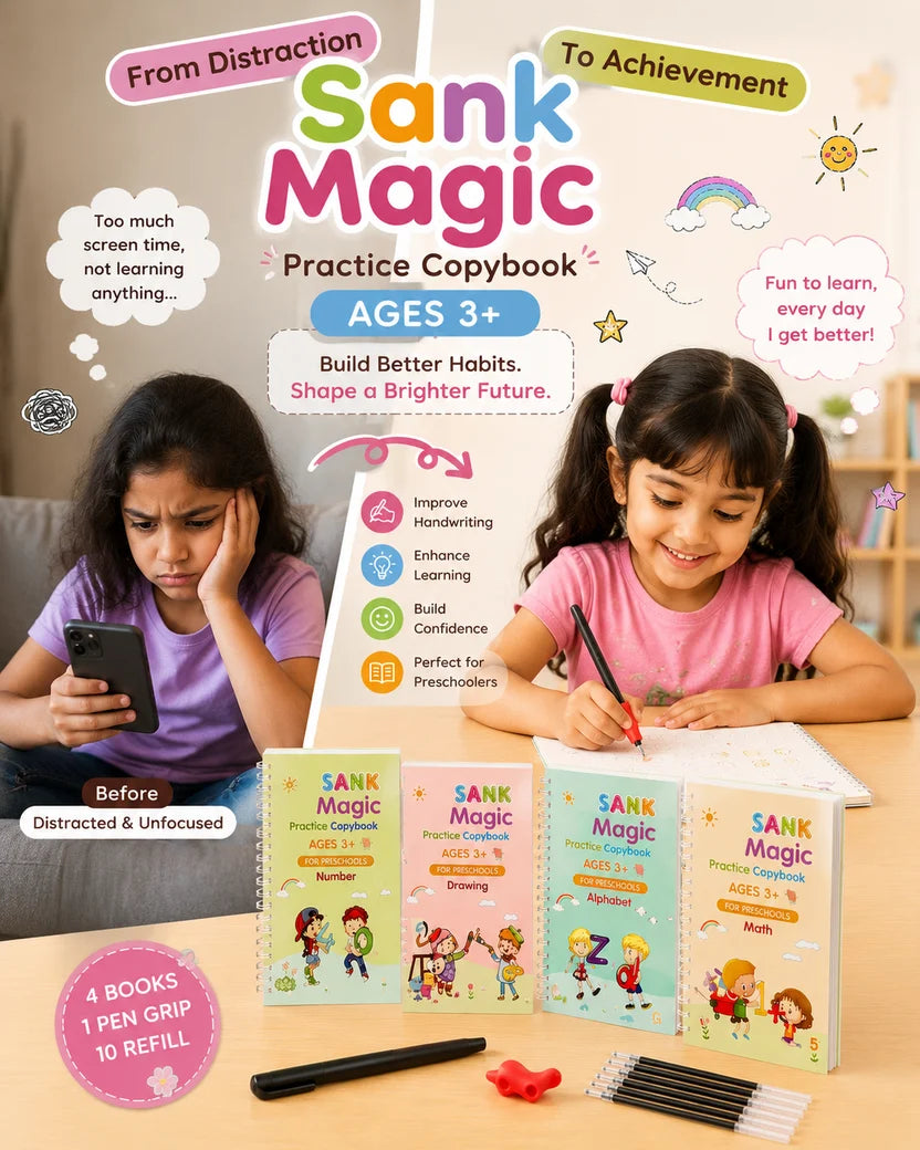 Sank Magic Practice Copybook (Bundle of 4 )