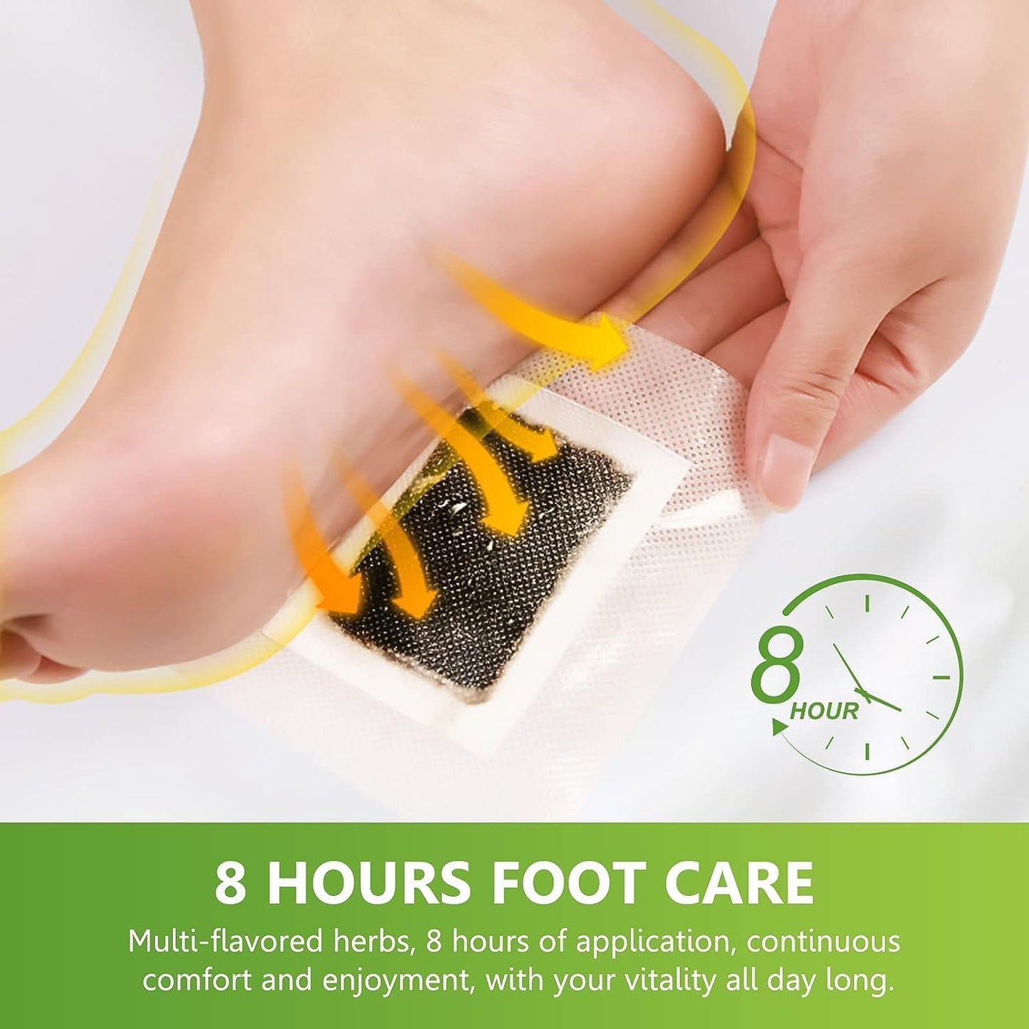 20Pcs Premium Organic Ginger Foot Patches – Natural Body Detox, Stress Relief & Better Sleep Support (Black)