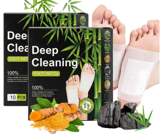 20Pcs Premium Organic Ginger Foot Patches – Natural Body Detox, Stress Relief & Better Sleep Support (Black)