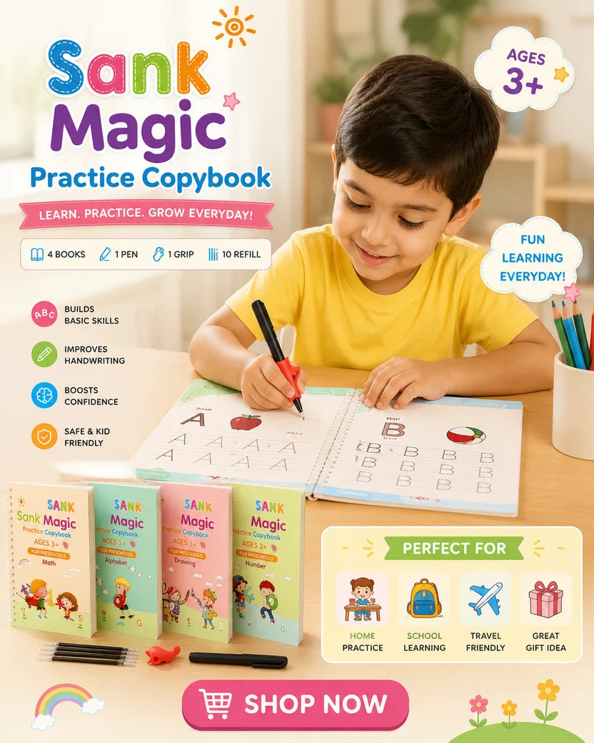 Sank Magic Practice Copybook (Bundle of 4 )