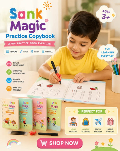 Sank Magic Practice Copybook (Bundle of 4 )